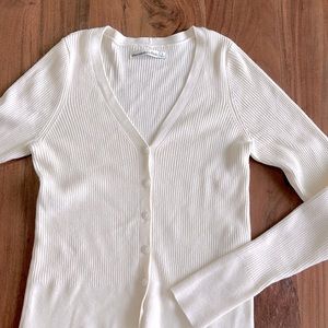 Abercrombie & Fitch - Long Sleeve button up ribbed cardigan V-neck - Size S